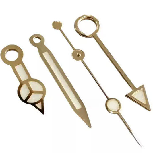 Golden Trim BGW9 luminous watch hand set with 4 hands, designed for NH34 GMT movement.