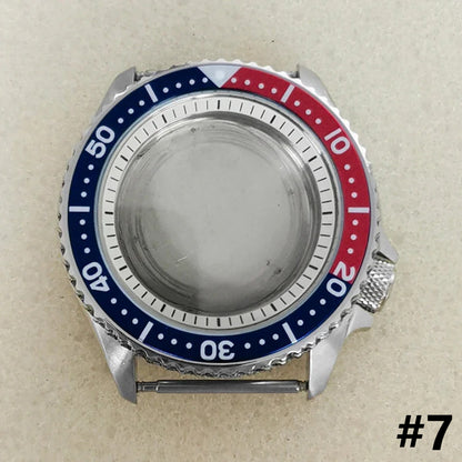 41.5mm White Chapter Ring+Bezel Stainless Steel Case Set for SKX007 NH35/NH36/4R