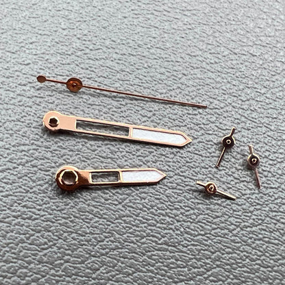 2 Sets Pack Rosé Goldene Umrandung Grüne Leuchtzeiger Uhr für VD53 VD54 VD57