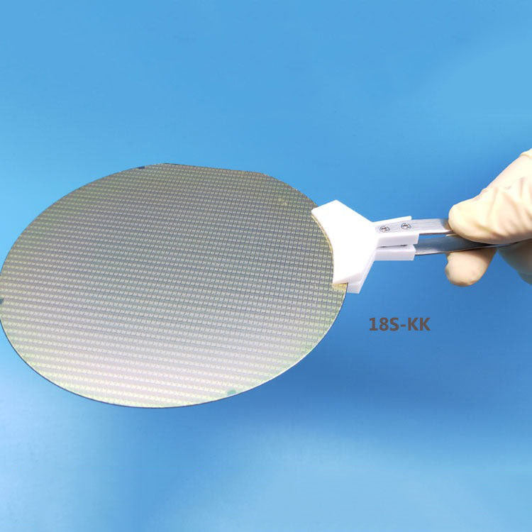 PTFE tweezers, heat resistant for safe watch repair and semiconductor wafer handling.