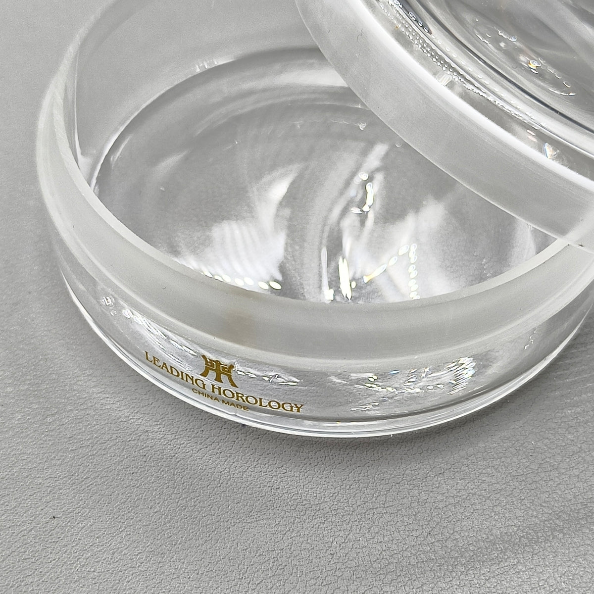 Quartz Glass Sealed Watch Oil Benzine Cup with Anti-Leak Cover Repair 90x35mm