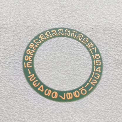2 PIECES Green Background Ochre Brown Font Date Wheel for Seiko NH35 NH36