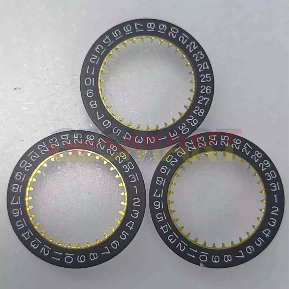 Black date disk with date at 3 o'clock for Ronda 785 quartz watch movement accessory.