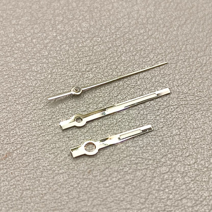 2 Sets Modified C3 Green Luminous Silver Trim Watch Hands for NH35A NH36A