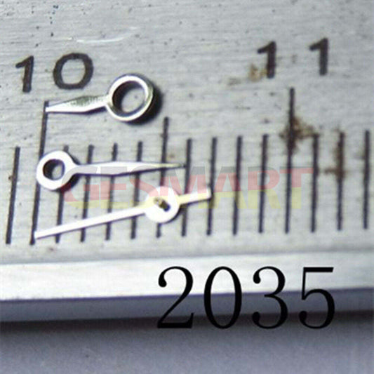 5mm silver arrow-shaped watch hand for Miyota 2035 & 2115 movement, sleek accessory.