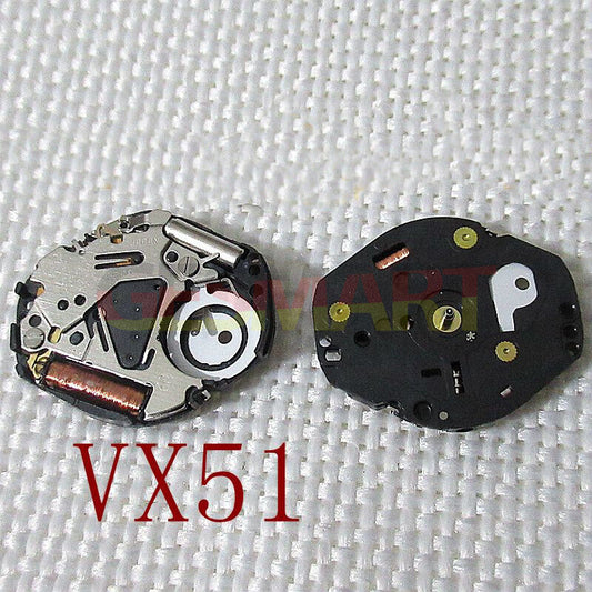 Japan Made Hattori Epson TMI VX51 quartz watch movement with stem, precise timekeeping component for repairs