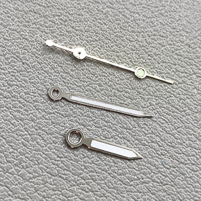 2 Sets Green Lume Silver Trim Watch Hand Set for Ronda 515 Quartz Movement