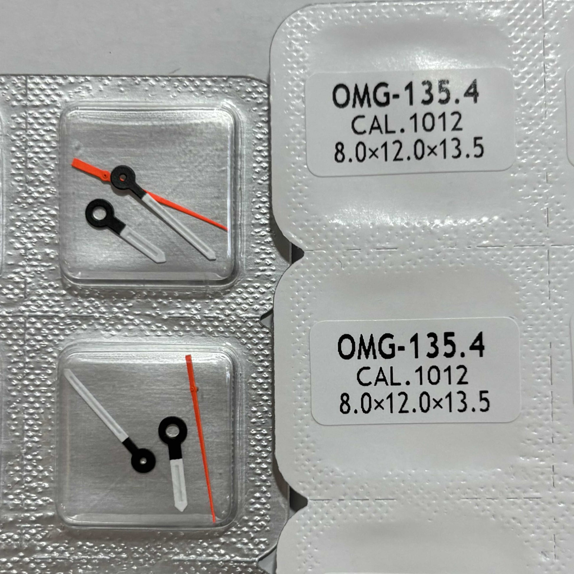 White trim green lume 3 hands for ETA1012 watch movement, precise fit and luminous visibility.