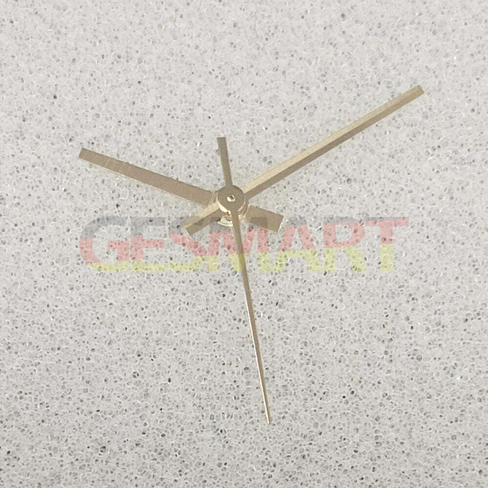 Long silver watch hands with black trim, no lume, for NH35/NH36/4R/7S movements, enhancing precision.