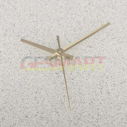 Long silver watch hands with black trim, no lume, for NH35/NH36/4R/7S movements, enhancing precision.