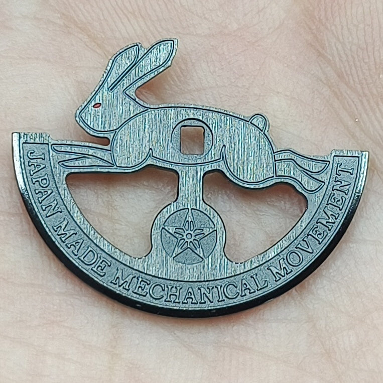 Black Hollow Rabbit Rotor Oscillating Weight for Miyota 8215 Movement