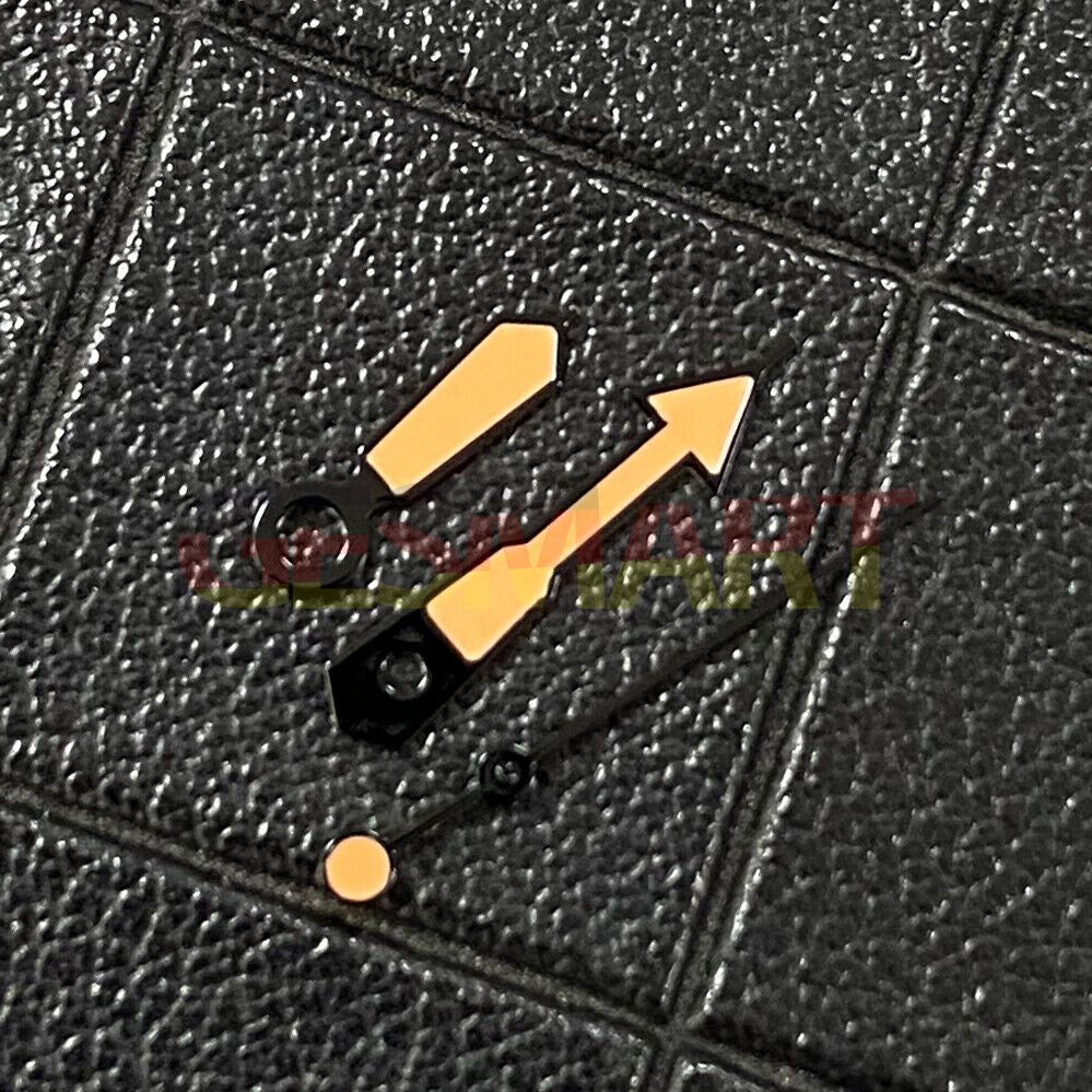 Multi-color luminous watch hands with black trim for NH35/NH36/4R/7S movement, enhancing night readability and style.