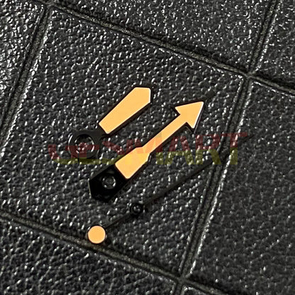 Multi-color luminous watch hands with black trim for NH35/NH36/4R/7S movement, enhancing night readability and style.