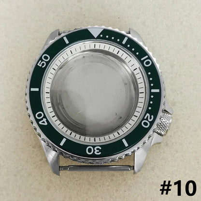 41.5mm White Chapter Ring+Bezel Stainless Steel Case Set for SKX007 NH35/NH36/4R