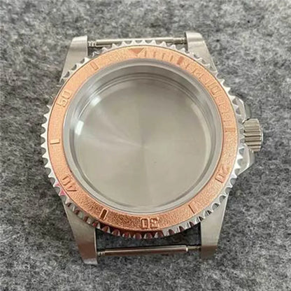 39.5mm Retro Flat Mirror Sapphire Glass Case Stainless Steel Case for NH35 NH36