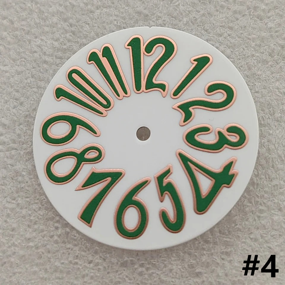 33.2mm Modified Enamel with Faint Luminous Large Watch Dials for NH35 Movement