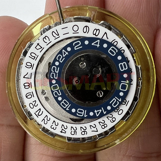 DG2813 automatic mechanical watch movement with silver 3 hands and 24-hour display window for watch accessories.