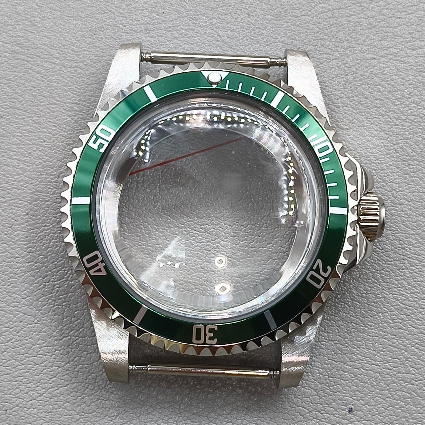 38mm Green Bezel Diving Watch Case Sapphire For NH34/35/36/38 NH70 For Retro SUB