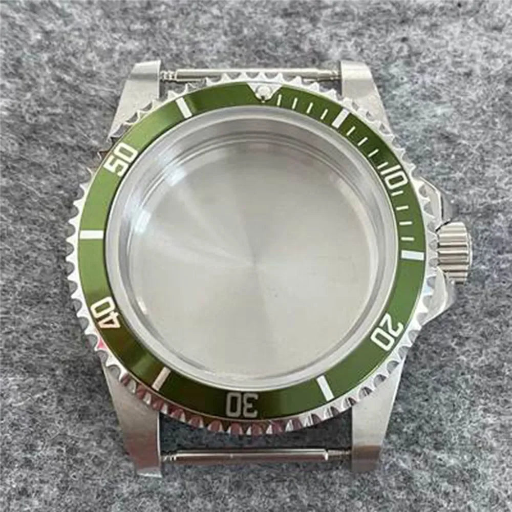 39.5mm Retro Flat Mirror Sapphire Glass Case Stainless Steel Case for NH35 NH36