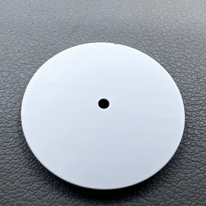 Solid white 28.5mm watch dial for NH36 NH35 movement, metal build, no lume,
