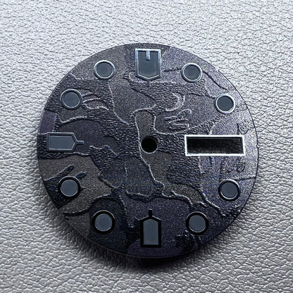 Black Green Luminous Watch Dial for NH36 4R36 Movement