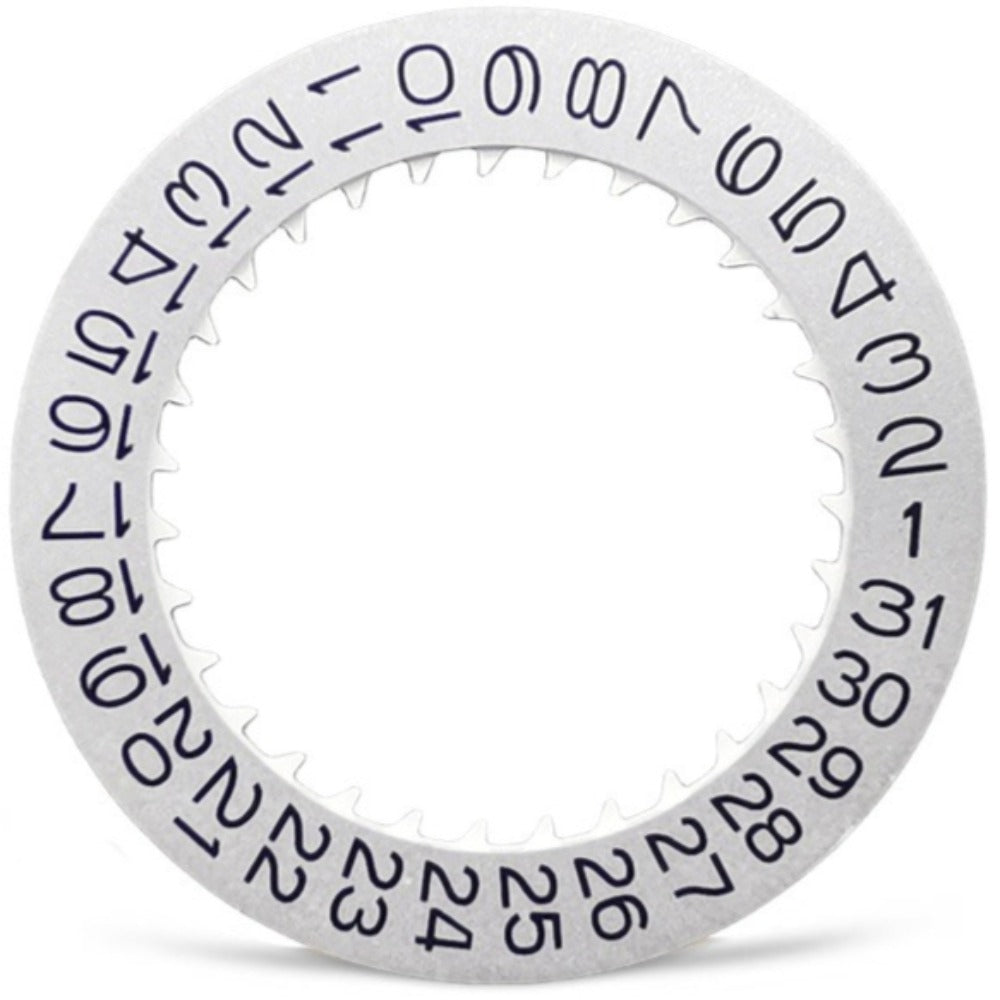 New Black Font Silver Date Disk Wheel Date Wheel for NH35 NH36 Movement