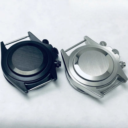 40mm Steel Waterproof Watch Case Chronograph Sapphire Crystal Fit VK63 VK64