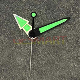 3 Hands Green Luminous Black Silver Trim Watch Hands for NH35/NH36/4R36 Movement