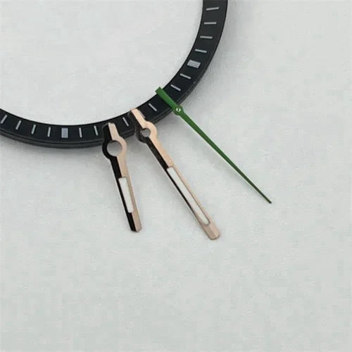 Green Luminous Logbook Watch Hands Green Orange Red Second Hand for NH35/NH36