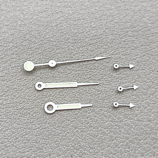 Green Lume 12mm Silver Trim High-rise Building Shape Watch Hands for OS10 OS60 OS80 Movement