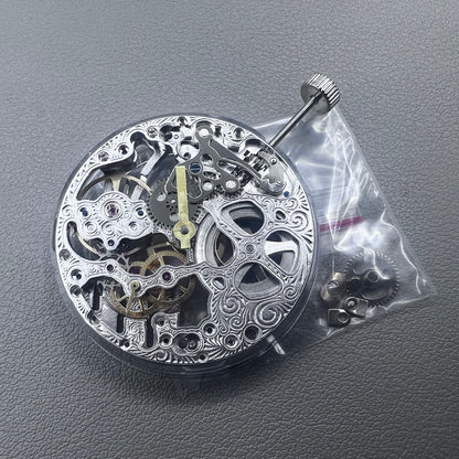 Seagull ST3600 silver hollow mechanical watch movement, ETA 6497 replacement for repairs