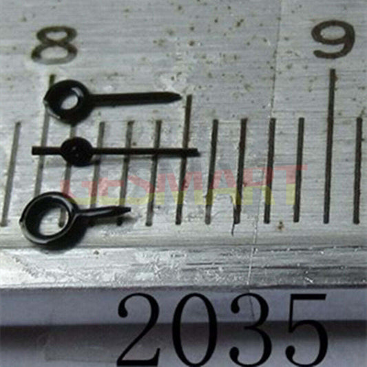 Black polished 4.5mm needle watch hand by Miyota, compatible with calibers 2035, 2115, 2105, 2305, 2315.