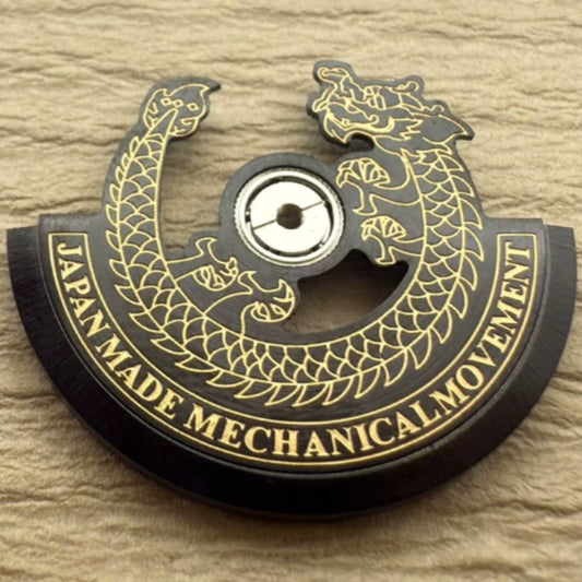 Modified Brown Dragon Golden Carved Rotor Oscillating Weight for NH35 NH36