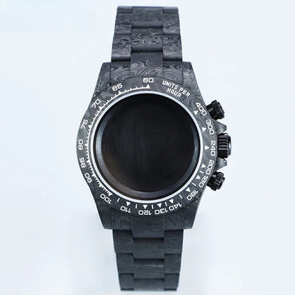 4130/VK63 Carbon Fiber Case 38mm, Carbon Fiber Bezel, Sapphire Crystal, 3ATM