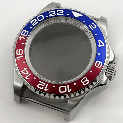44mm Watch Case for Deep SEA Style for NH34 NH35 NH36 Rotating Bezel Solid Back