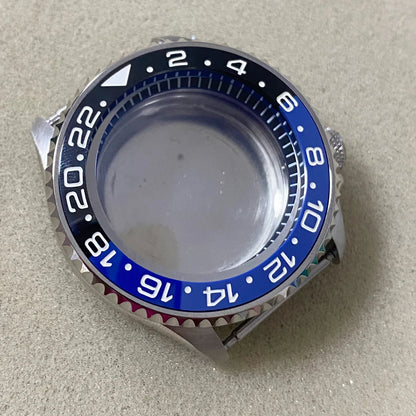 41.5MM Watch Case with Black Chapter Ring+Bezel SKX007 Set for NH35/NH36/4R