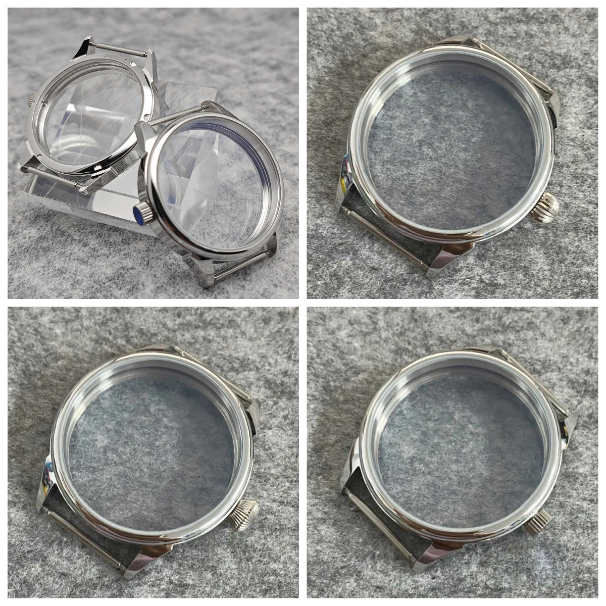 41MM Watch Case with Sapphire Crystal Clear Back for NH35/NH36 Movement