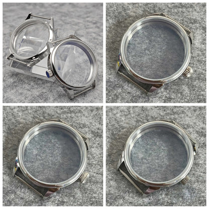 41MM Watch Case with Sapphire Crystal Clear Back for NH35/NH36 Movement