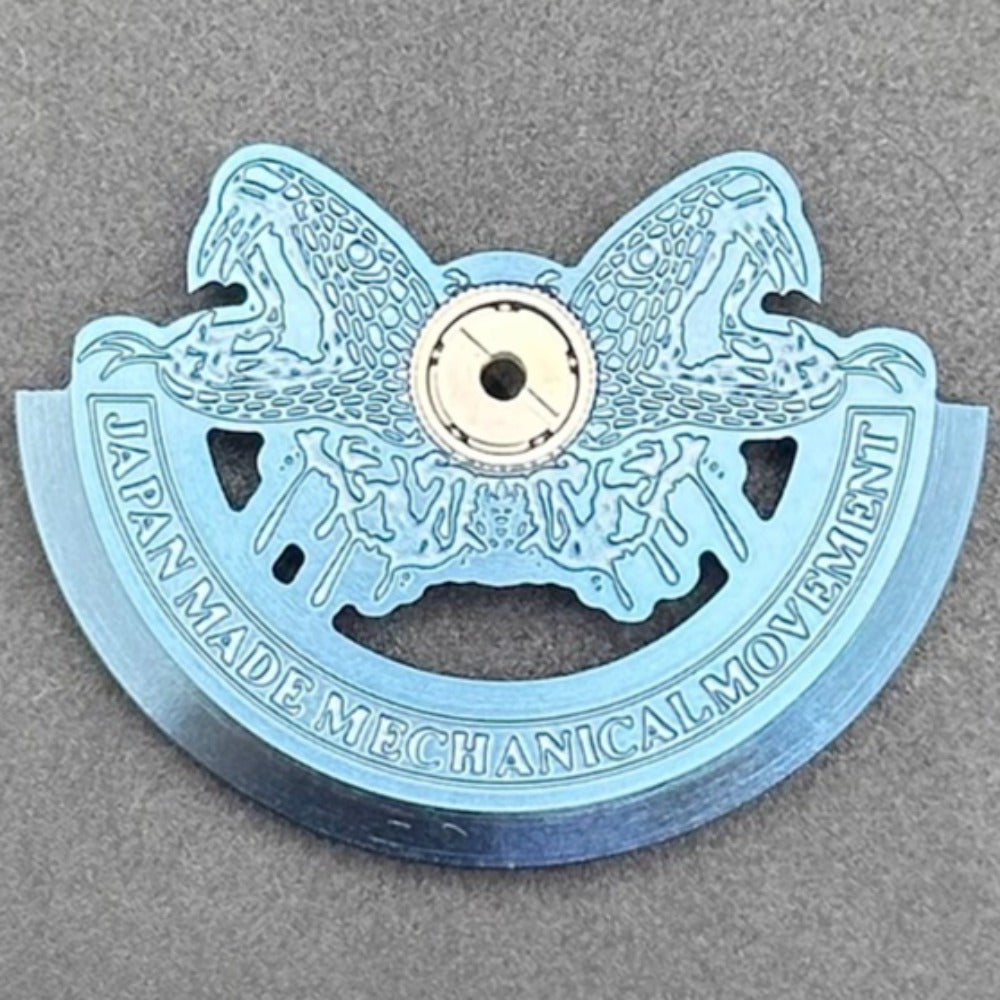 Modified Blue Two-headed Snake Rotor Oscillating Weight for NH35 NH36 Movement