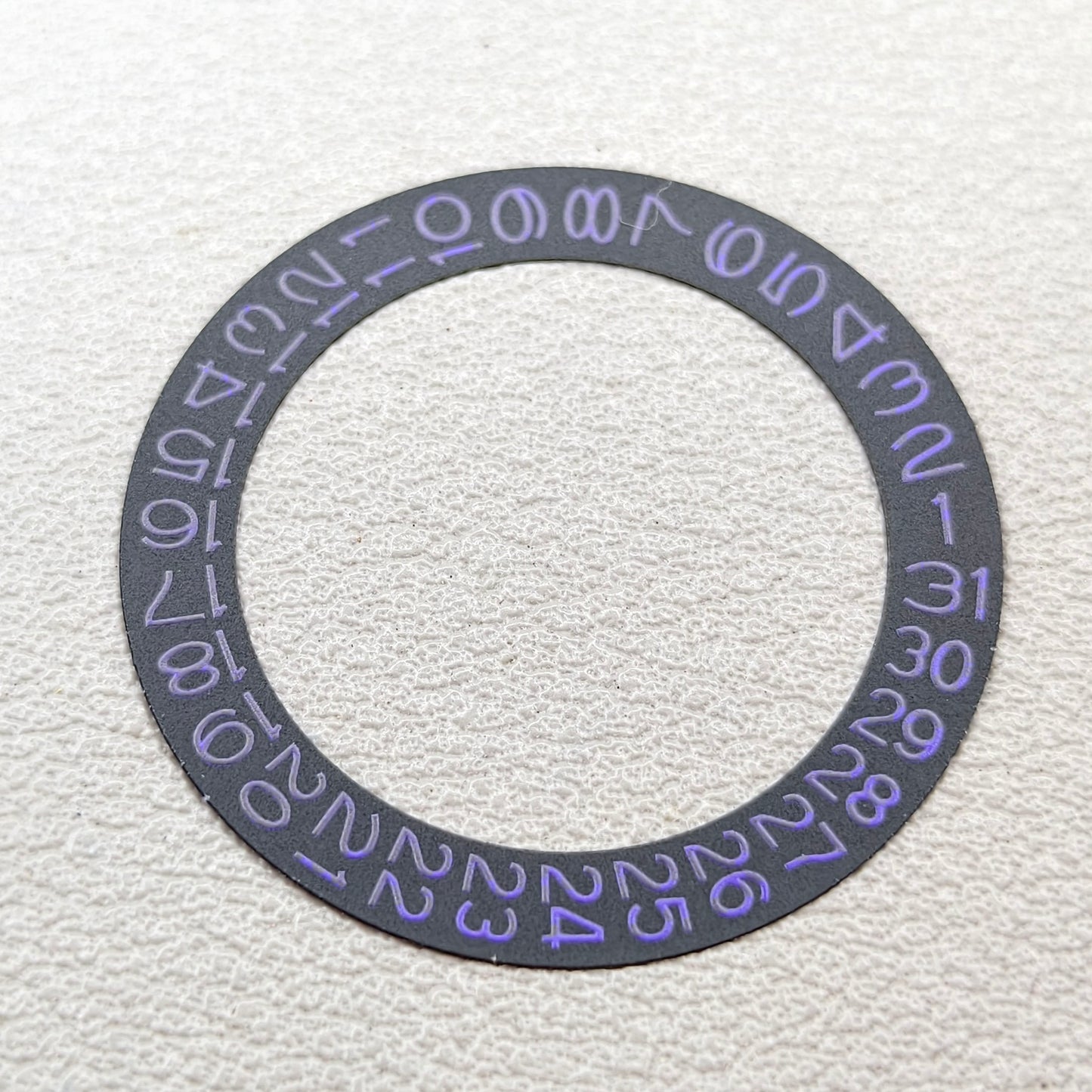 2 PIECES Black Background Purple Character Date Disk Date Wheel for NH35 NH36