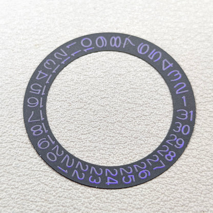 2 PIECES Black Background Purple Character Date Disk Date Wheel for NH35 NH36