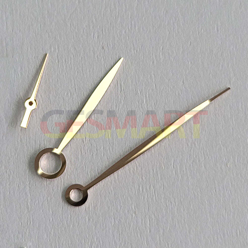 Blue and silver NO Lume watch hands for ST3600/ST3620 ETA6497/6498 movements, compatible with vintage watches.