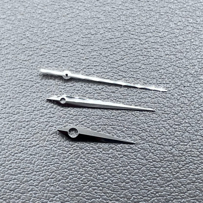 2 Sets No Lume Silver Arrow Shape Watch Hands for ETA2824 Movement