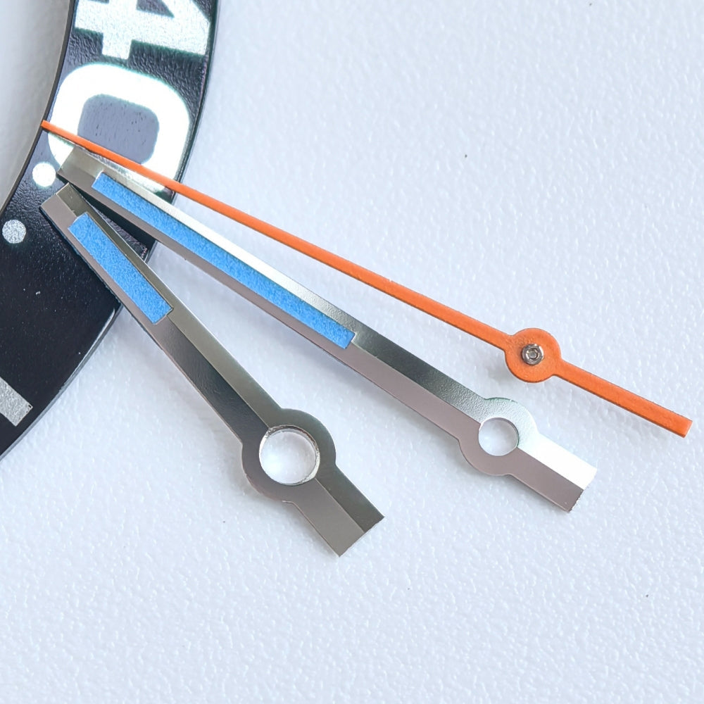 Blue painted orange second hand for Rolex 3230 3235 mechanical watch movement, precise and durable.