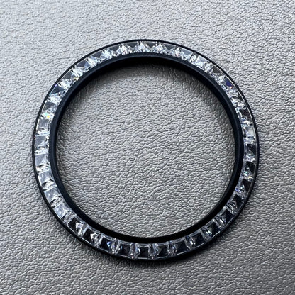 Inclined Black Watch Bezel Daytona T-Shaped Square Moissanite