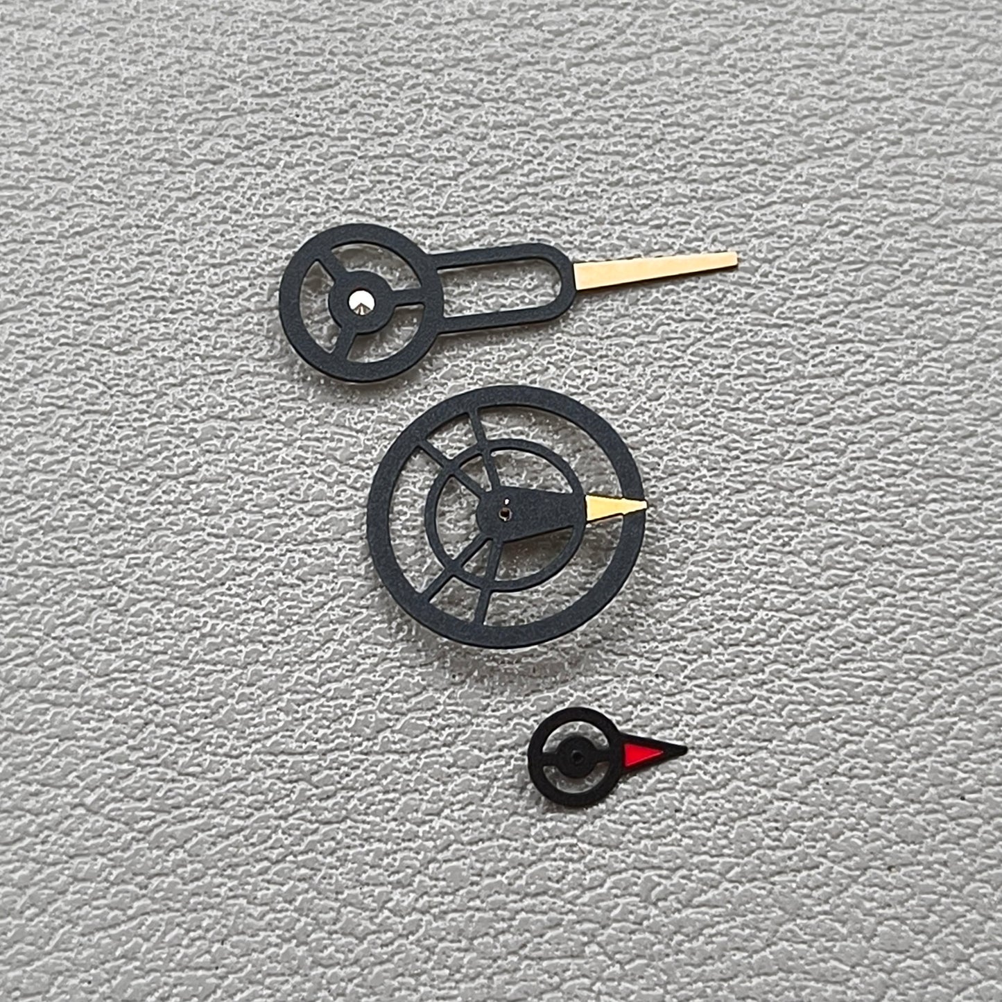 NO Luminous Black Trim 3 Pins Yellow Second Watch Hands for Japan 8219 Movement