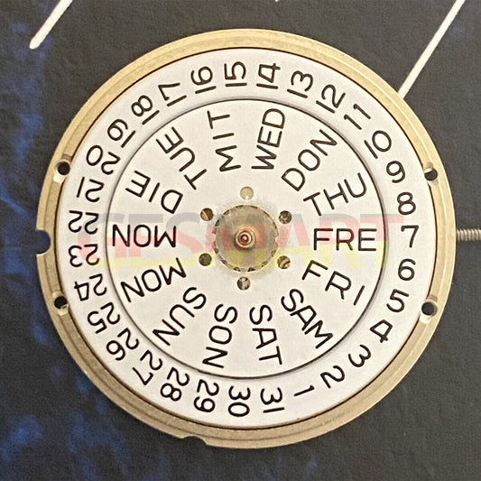 Mouvement à quartz <tc>ETA</tc> 955.124, fabriqué en Suisse, pièce de réparation pour montres avec date et jour