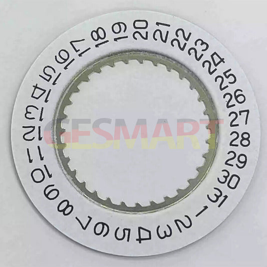 White date disk wheel showcasing date at 3 o'clock for Ronda 5040D 5030D watch movements.