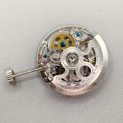 Hangzhou 2189 Automatic Mechanical Movement 3 Hands Hollow Silver