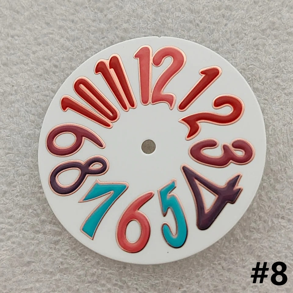 33.2mm Modified Enamel with Faint Luminous Large Watch Dials for NH35 Movement